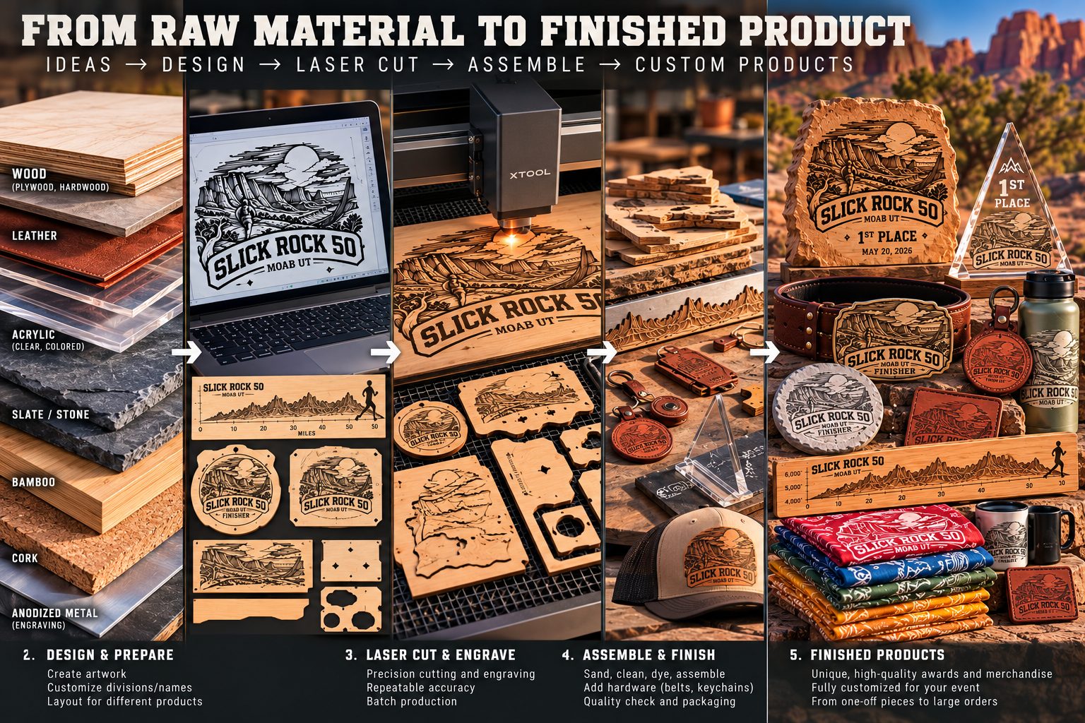 From raw leather to finished Earn It Awards belt — the production process